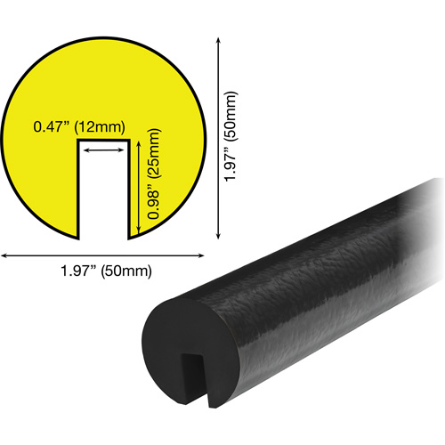 B+ Profile 1M Edge Protection Bumper Guard, 3.25' (0.99 m) Long Seaboard Timber Mart