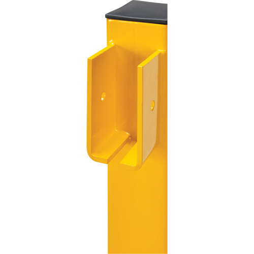 Corner Post for Light-Duty Guard Rails, Steel, 42" H, Safety Yellow Seaboard Timber Mart