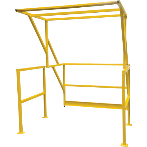 Mezzanine Safety Gate, 70" L x 77" H, 78" Raised, Yellow Seaboard Timber Mart