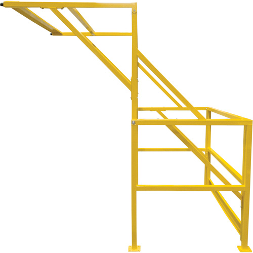 Mezzanine Safety Gate, 70" L x 77" H, 78" Raised, Yellow Seaboard Timber Mart
