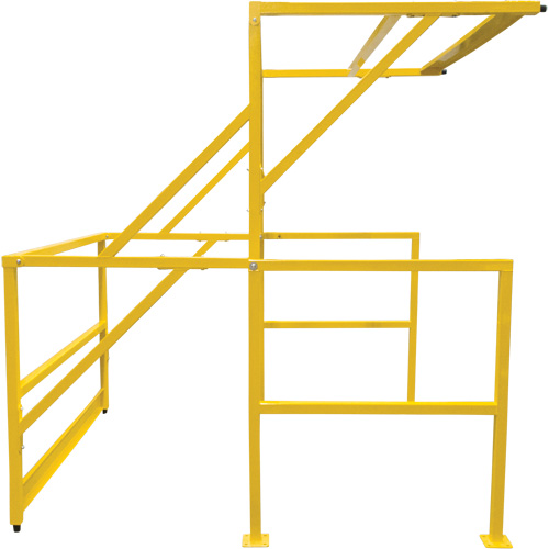 Mezzanine Safety Gate, 70" L x 77" H, 78" Raised, Yellow Seaboard Timber Mart