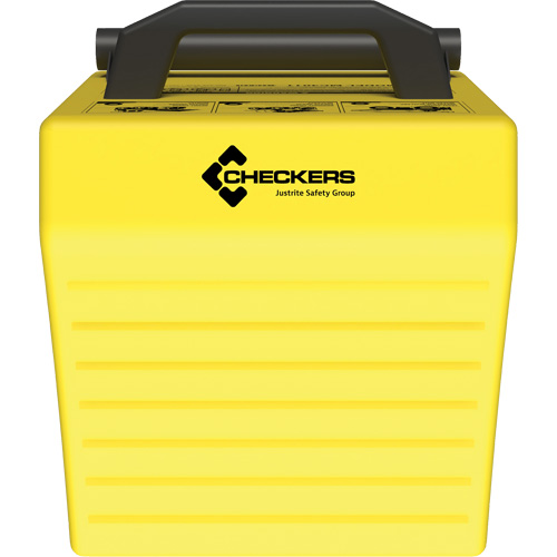 Checkers Safety Heavy-Duty Ultra Class Mining Wheel Chock, HDPE, Yellow, 14-1/2" W x 17-1/2" D x 16" H Seaboard Timber Mart