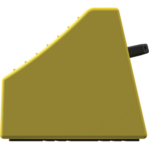 Cale de roue ultra-robuste pour l'exploitation mini&egrave;re Checkers Safety sans support, PEHD, Jaune, 14-1/2" la x 17-1/2" p x 16" h Seaboard Timber Mart