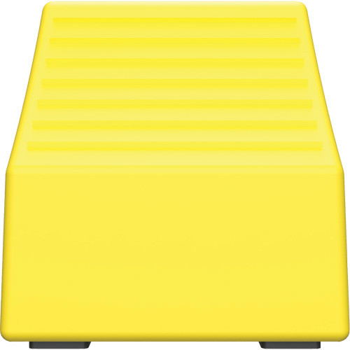 Cale de roue ultra-robuste pour l'exploitation mini&egrave;re Checkers Safety sans support, PEHD, Jaune, 14-1/2" la x 17-1/2" p x 16" h Seaboard Timber Mart