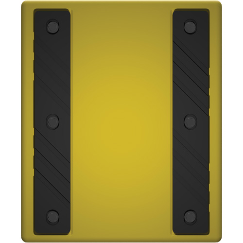 Cale de roue ultra-robuste pour l'exploitation mini&egrave;re Checkers Safety sans support, PEHD, Jaune, 14-1/2" la x 17-1/2" p x 16" h Seaboard Timber Mart