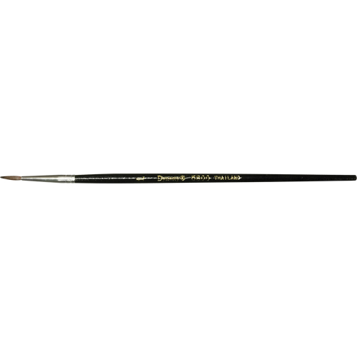 Pinceau pointu &agrave; soies noires pour artiste, Largeur de la brosse de 7,3 mm, Soie de chameau, Manche &agrave; Bois Seaboard Timber Mart
