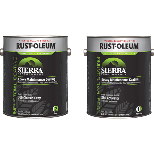 Trousse de rev&ecirc;tement dentretien &eacute;poxydique &agrave; base deau Sierra S60, Gallon, Gris Seaboard Timber Mart