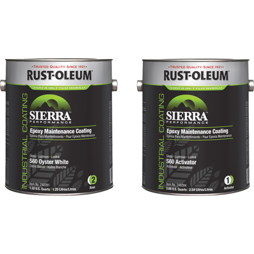 Trousse de rev&ecirc;tement dentretien &eacute;poxydique &agrave; base deau Sierra S60, Gallon, Blanc Seaboard Timber Mart