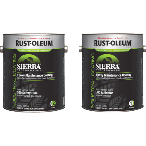 Trousse de rev&ecirc;tement dentretien &eacute;poxydique &agrave; base deau Sierra S60, Gallon, Bleu Seaboard Timber Mart