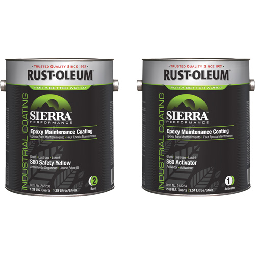 Trousse de rev&ecirc;tement dentretien &eacute;poxydique &agrave; base deau Sierra S60, Gallon, Jaune Seaboard Timber Mart