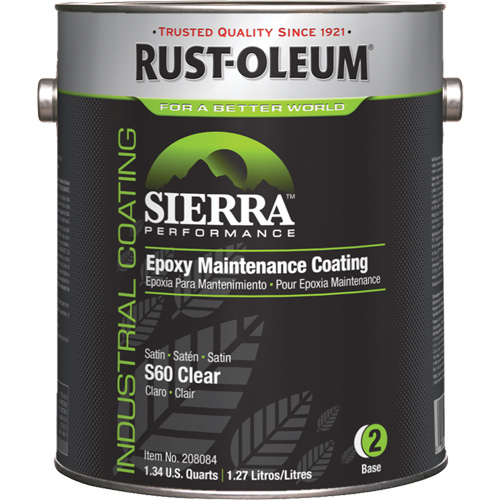 Rev&ecirc;tement dentretien &eacute;poxydique &agrave; base deau Sierra S60 Partie 2 Couche de fond, Gallon, Transparent Seaboard Timber Mart
