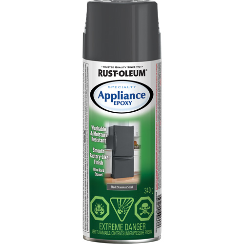 Specialty Appliance Epoxy Coating, Aerosol Can, Black Stainless Steel Seaboard Timber Mart