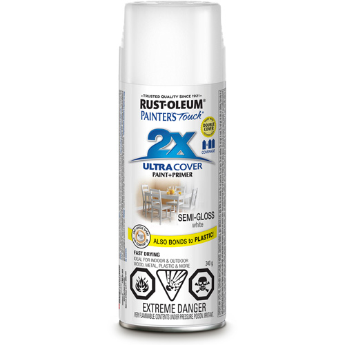 Painter's Touch&reg; Ultra Cover Paint, White, Semi-Gloss, Aerosol Can Seaboard Timber Mart