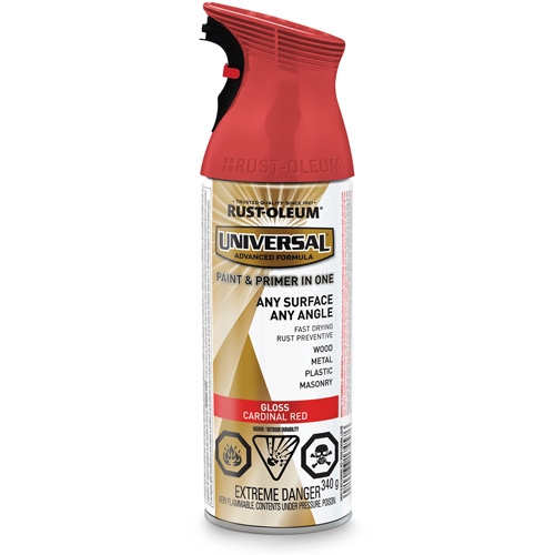 Universal&reg; Enamel Paint & Primer In One, Cardinal Red, Gloss, Aerosol Can Seaboard Timber Mart