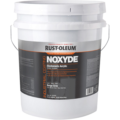 Noxyde Elastomeric Acrylic Coating, 5 gal., Pail, Grey Seaboard Timber Mart