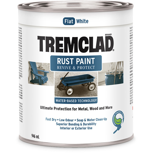 Tremclad&reg; Water-Based Rust Paint, 946 ml, Can, White Seaboard Timber Mart