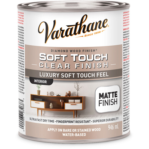 Rev&ecirc;tement &agrave; fini diamant pour bois Varathane, 946 ml, Transparent, Mat Seaboard Timber Mart