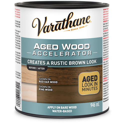 Acc&eacute;l&eacute;rateur de vieillissement du bois Varathane, 946 ml, Brun rustique Seaboard Timber Mart