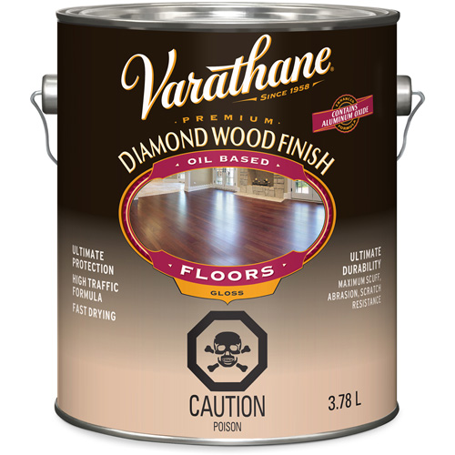 Enduit pour plancher &agrave; fini diamant pour bois Varathane, 3,78 L, Transparent, Brillant Seaboard Timber Mart