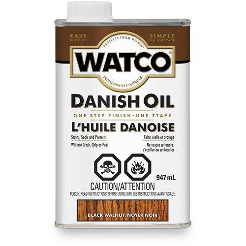 Huile danoise Watco, 947 ml, Noyer noir, Transparent Seaboard Timber Mart