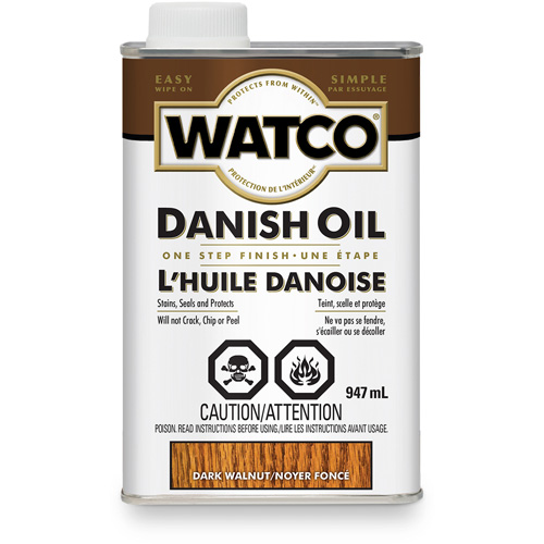 Watco&reg; Danish Oil, 947 ml, Dark Walnut, Transparent Seaboard Timber Mart