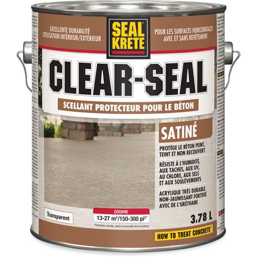 Produit d&eacute;tanch&eacute;it&eacute; protecteur Seal-Krete, 3,78 L, &agrave; l'ur&eacute;thane, Satin, Transparent Seaboard Timber Mart
