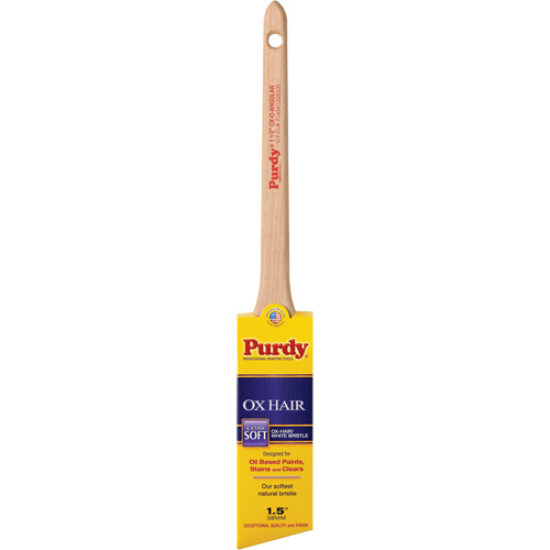 Pinceau Ox-O-Angular, Soie de bœuf, Manche Bois, Largeur de 1-1/2" Seaboard Timber Mart