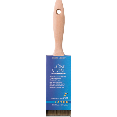 One Coat 100% Trim & Wall Brush, Polyester, Wood Handle, 2" Width Seaboard Timber Mart