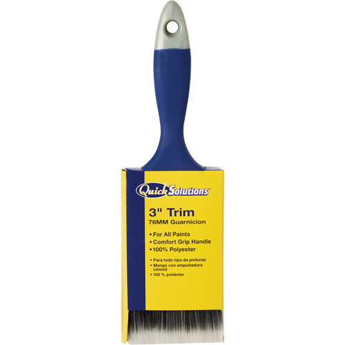 Quick Solutions Trim Brush, Polyester, Plastic Handle, 3" Width Seaboard Timber Mart