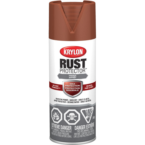 Peinture &agrave; &eacute;mail Rust Protector, Appr&ecirc;t oxyde rouge, Tr&egrave;s mat, 12 oz, Canette a&eacute;rosol Seaboard Timber Mart