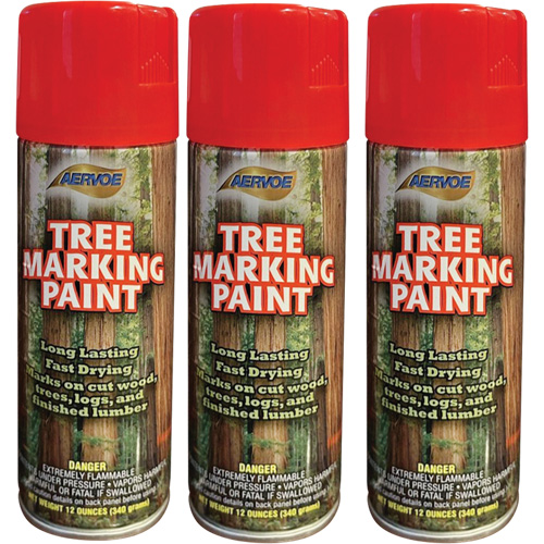 Aervoe 690 Fluorescent Tree Marking Paint, Fluorescent Red, 16 oz. Seaboard Timber Mart