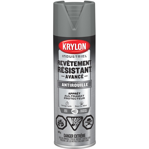 Peinture Tough Coat avec technologie Rust Barrier, Appr&ecirc;t gris, Ultra-mat, 425 g, Canette a&eacute;rosol Seaboard Timber Mart