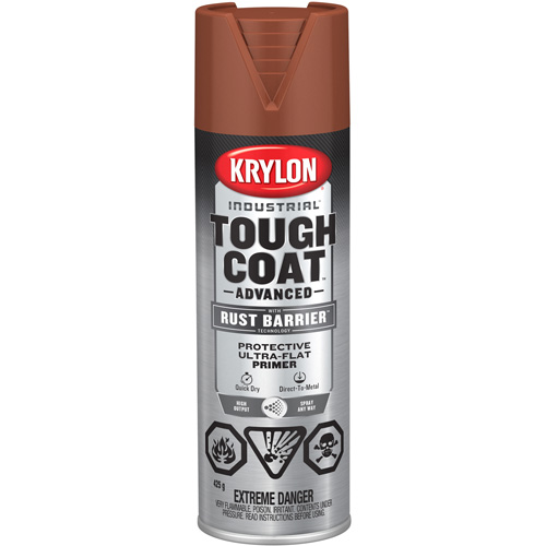 Tough Coat&reg; Advanced Paint with Rust Barrier Technology, Red Oxide Primer, Ultra-Flat, 425 g, Aerosol Can Seaboard Timber Mart