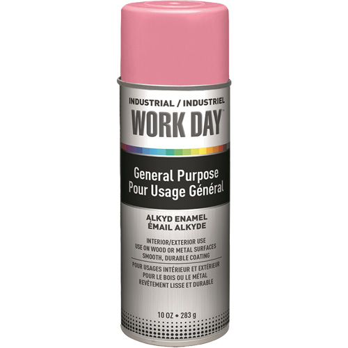 Industrial Work Day Paint, Pink, Gloss, 10 oz., Aerosol Can Seaboard Timber Mart