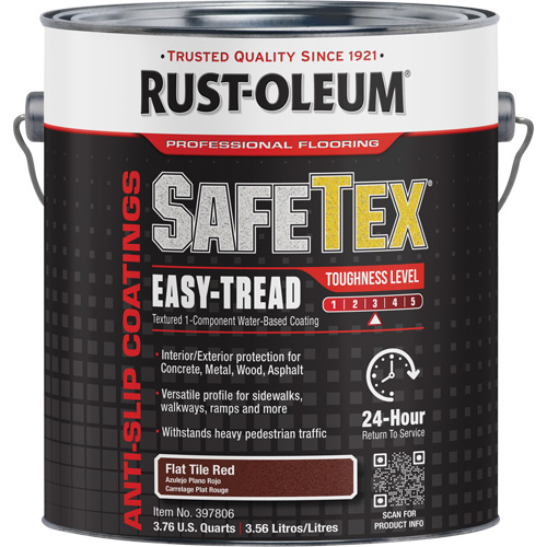 Rev&ecirc;tement d'acrylique SafeTex Easy-Tread, 1 gal., &agrave; l'eau, Plat/Textur&eacute;, Rouge Seaboard Timber Mart