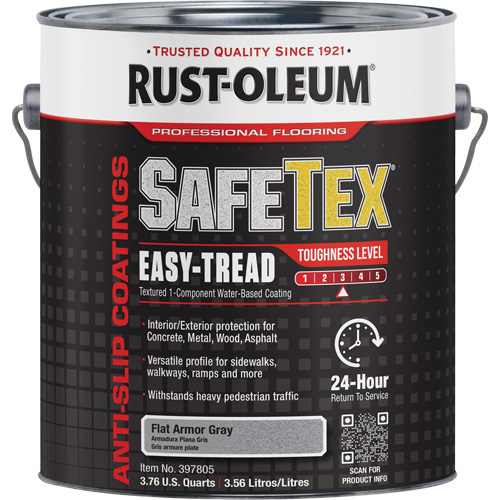 Rev&ecirc;tement d'acrylique SafeTex Easy-Tread, 1 gal., &agrave; l'eau, Plat/Textur&eacute;, Gris Seaboard Timber Mart