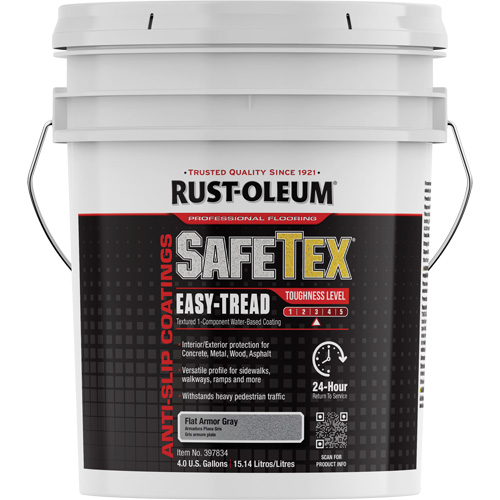 Rev&ecirc;tement d'acrylique SafeTex Easy-Tread, 4 gal., &agrave; l'eau, Plat/Textur&eacute;, Gris Seaboard Timber Mart