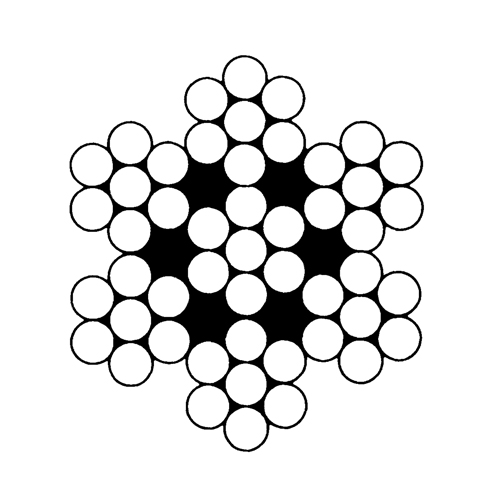 C&acirc;bles d'a&eacute;ronefs, 500' (152,4 m) x 3/64", 270 lb (0,135 tonne), Galvanis&eacute; Seaboard Timber Mart