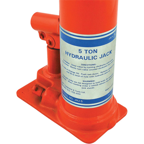 JHJ-5 Crics &agrave; bouteille pour usage tr&egrave;s intensif, 5 tonne(s), 15-3/8" Hauteur &eacute;lev&eacute;e Seaboard Timber Mart