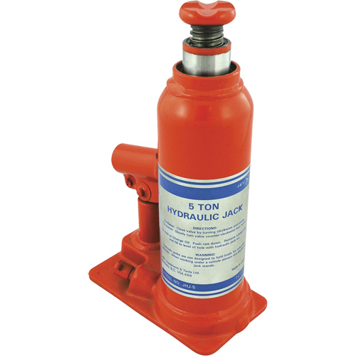 JHJ-5 Crics &agrave; bouteille pour usage tr&egrave;s intensif, 5 tonne(s), 15-3/8" Hauteur &eacute;lev&eacute;e Seaboard Timber Mart