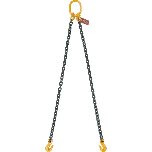 Chain Slings, 80 Chain, Double Legs, Oblong & Slip Hooks, 5/8" x 5' Seaboard Timber Mart