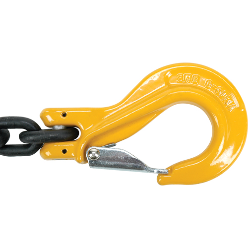 Chain Slings, 80 Chain, Double Legs, Oblong & Grab Hooks, 3/8" x 8' Seaboard Timber Mart