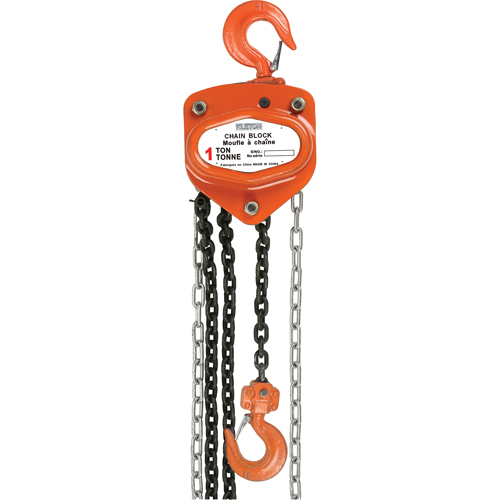 Chain Hoist, 10' Lift, 1000 lbs. Capacity, Alloy Steel Chain Seaboard Timber Mart