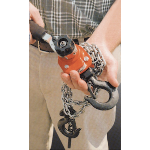 Series 602 Mini Ratchet Lever Hoist, 5' Lift, 550 lbs. (0.275 tons) Capacity, Steel Chain Seaboard Timber Mart