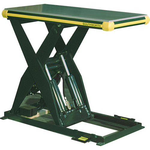 Hydraulic Backsaver Scissor Lift Table, Steel, 48" L x 36" W, 4000 lbs. Capacity Seaboard Timber Mart
