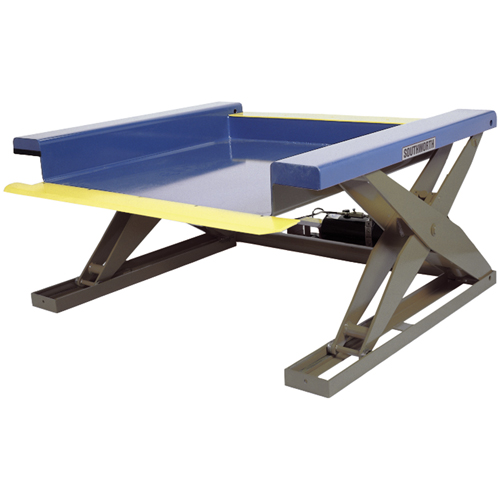 Hydraulic Floor-Height Scissor Lift Tables, Steel, 2000 lbs. Capacity Seaboard Timber Mart