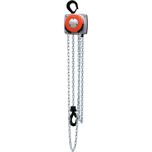 Hurricane 360° Chain Hoist, 10' Lift, 1000 lbs. (0.5 tons) Capacity, Steel Chain Seaboard Timber Mart