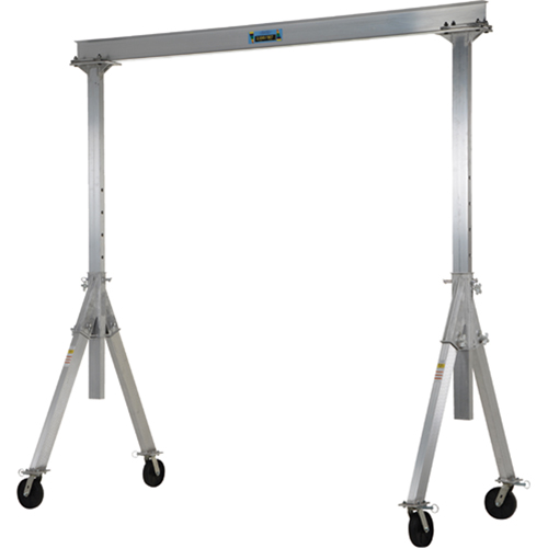 Adjustable Aluminum Gantry Crane, 10' L, 2000 lbs. (1 tons) Capacity Seaboard Timber Mart