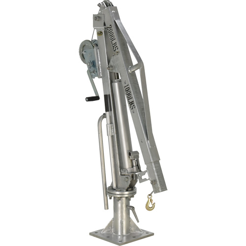 Winch Operated Truck Jib Crane, 1000 lbs. (0.5 tons) Capacity, 97" Max. Clearance Seaboard Timber Mart