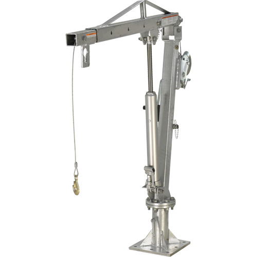 Winch Operated Truck Jib Crane, 1000 lbs. (0.5 tons) Capacity, 97" Max. Clearance Seaboard Timber Mart
